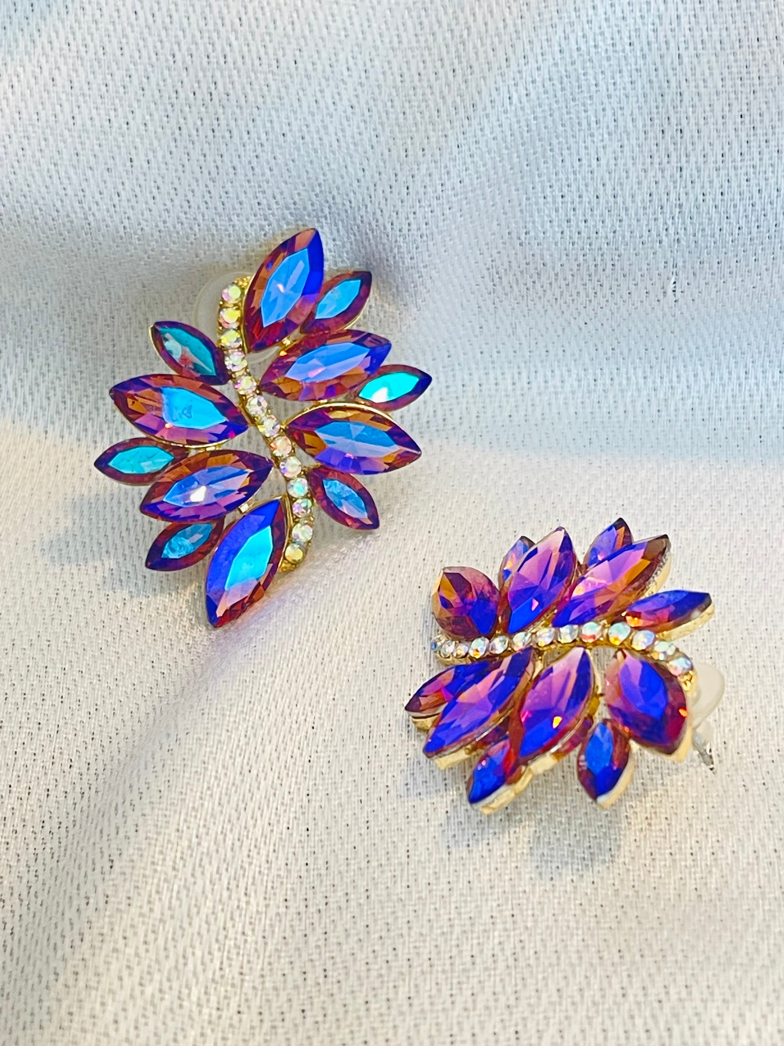 DARLING FLEUR PURPLE EARRINGS