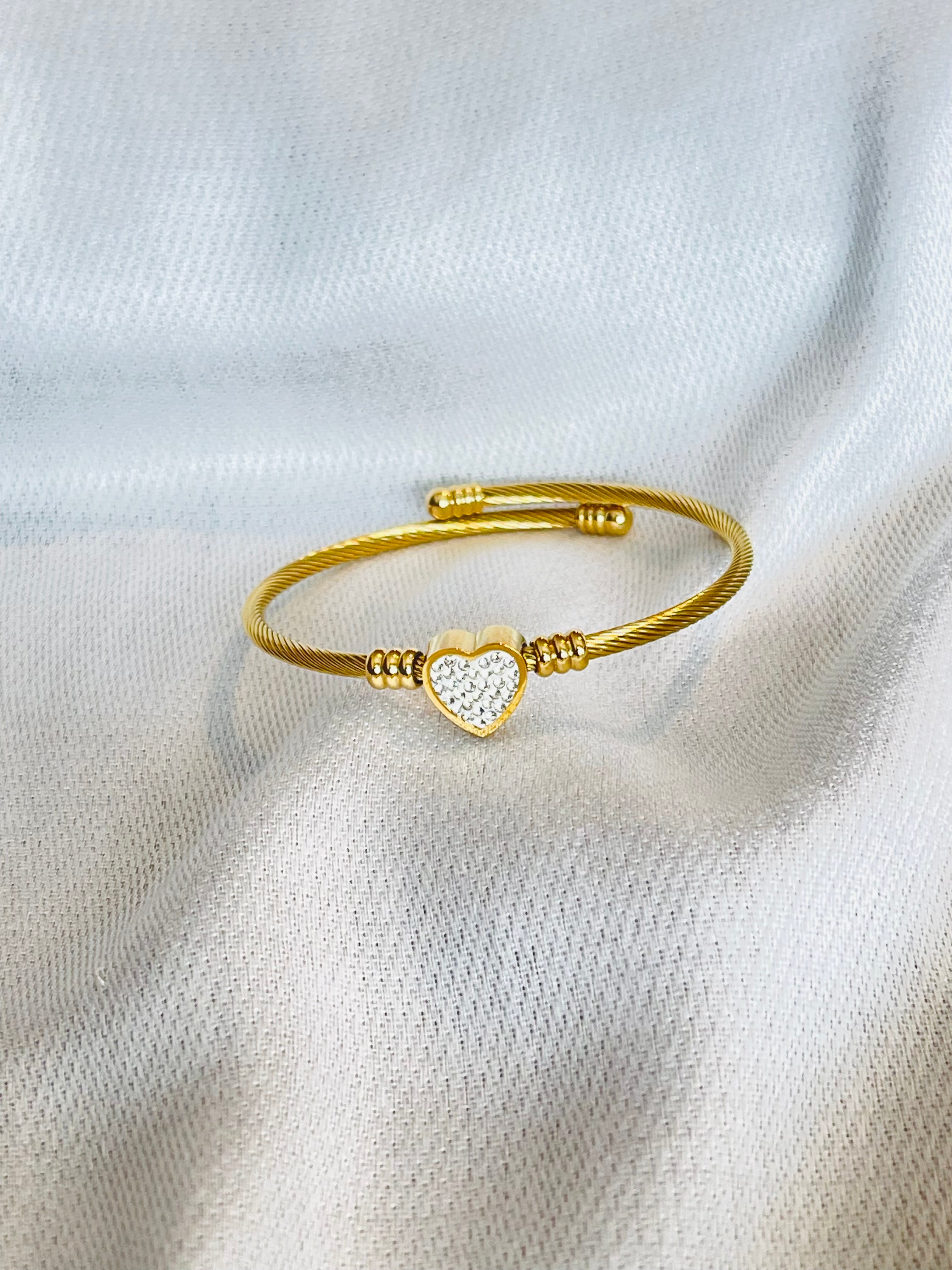 BELLA TWISTED BAND GOLD BRACELET